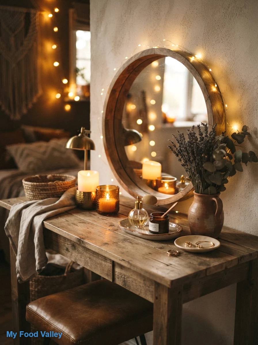 candlelight and fairy lights for a soft evening glow