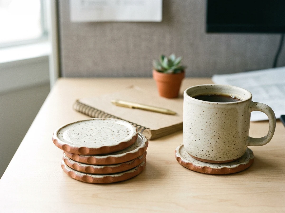 ceramic beaded coasters