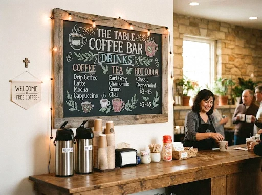 chalkboard menu coffee bar