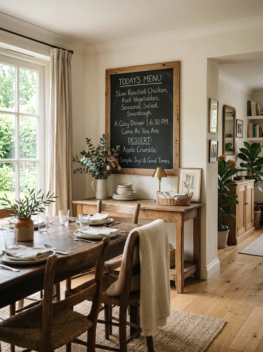 chalkboard or menu wall