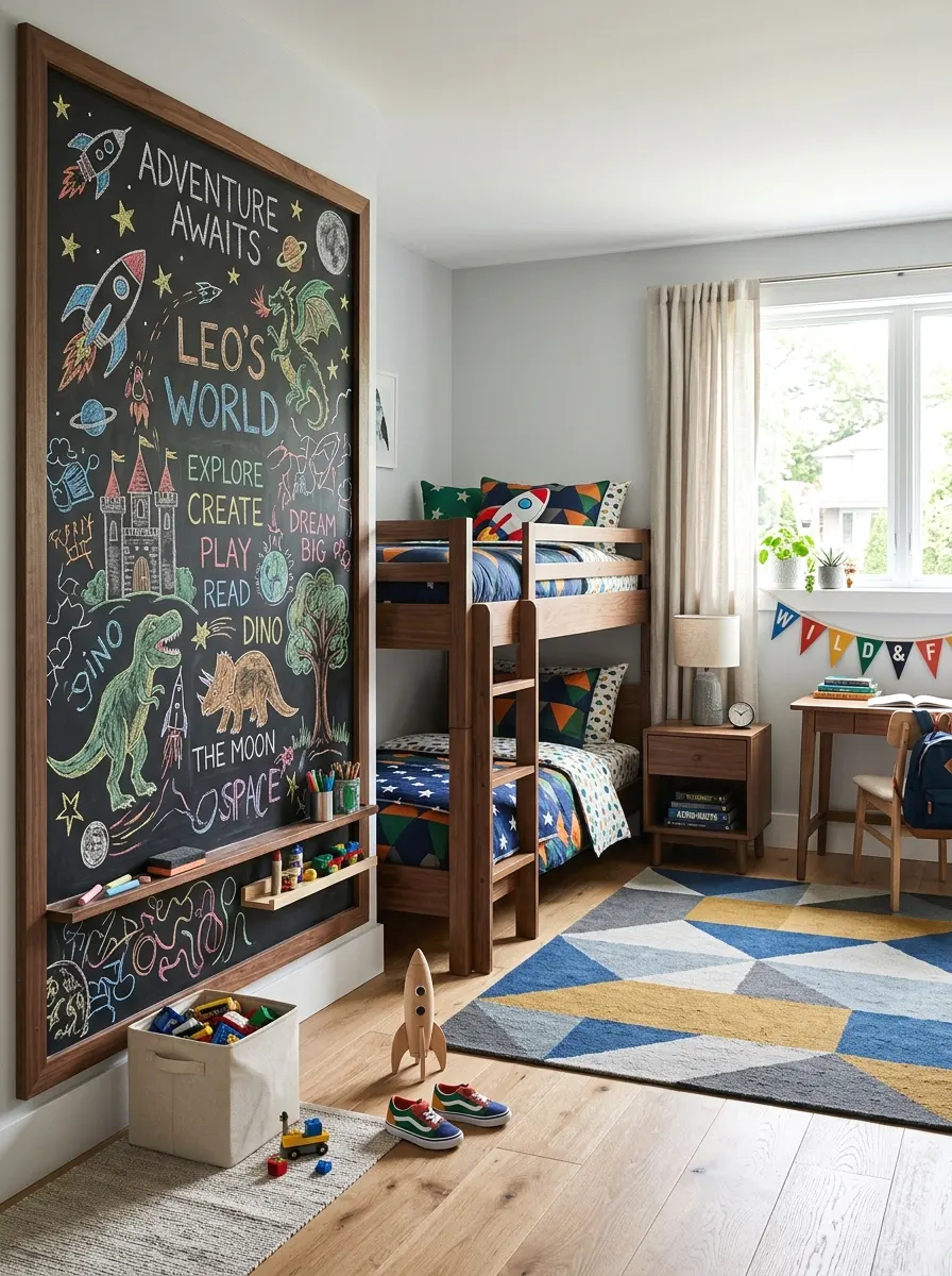 chalkboard or whiteboard wall