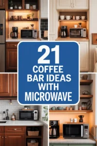 21 Coffee Bar Ideas with a Microwave That Make Small Kitchens Feel Like a Café