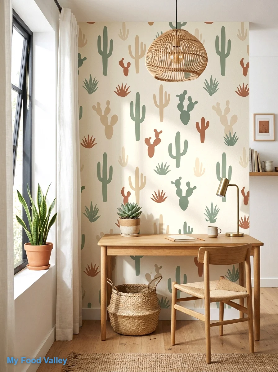 desert cactus silhouette wallpaper