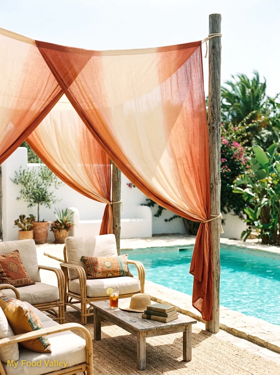 dip-dyed outdoor fabric canopy