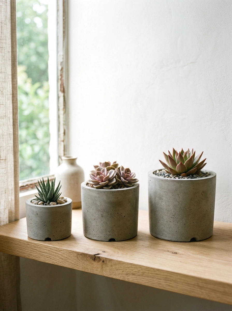 diy concrete planters