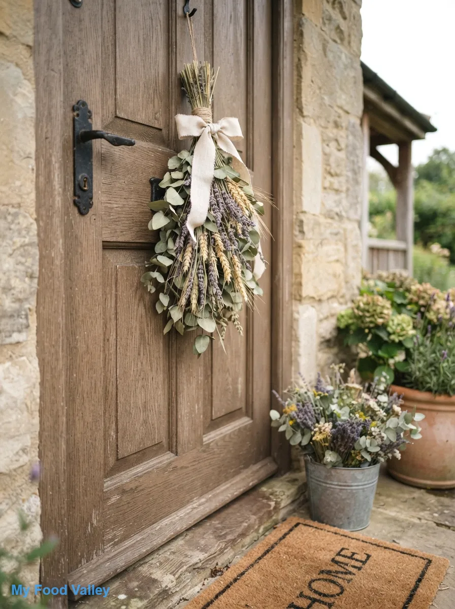 dried eucalyptus and lavender swag
