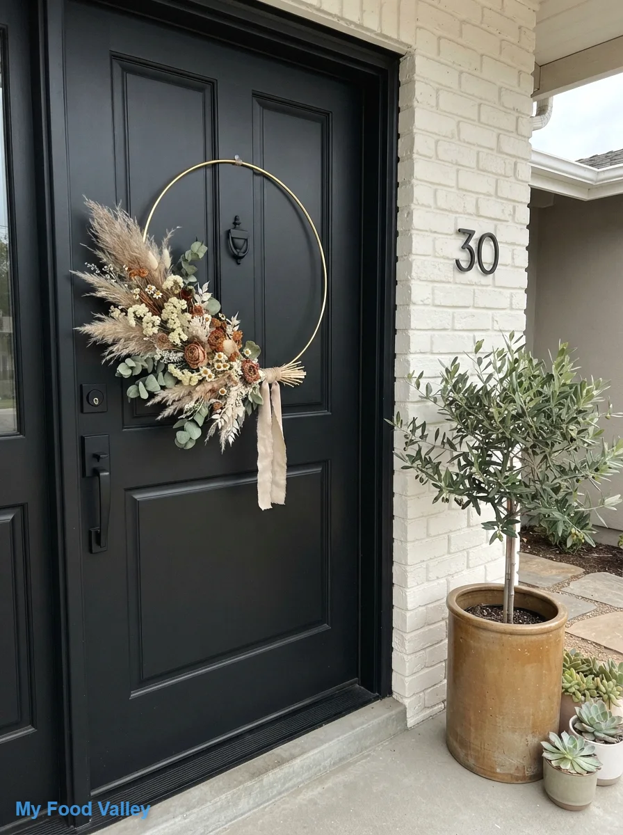 dried floral hoop wreath