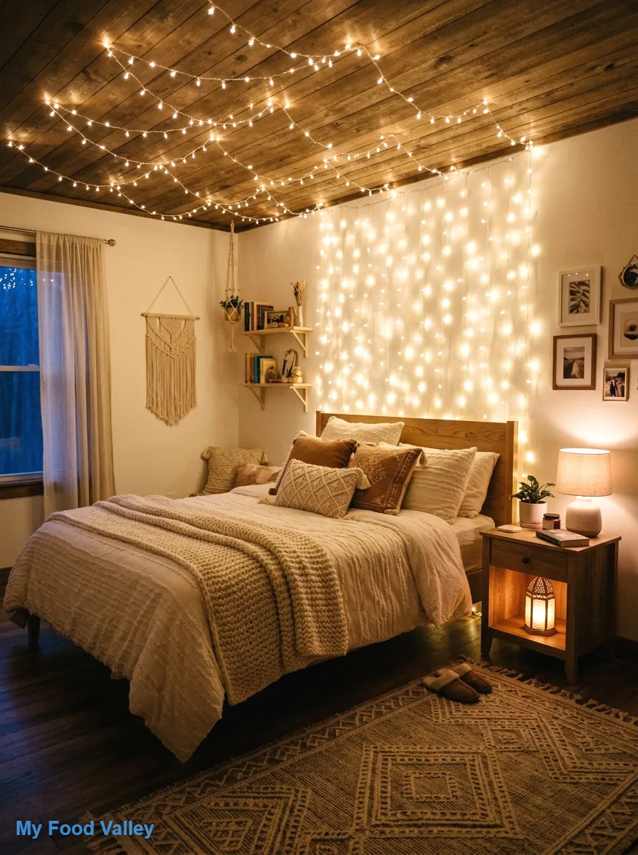 fairy light ceiling glow