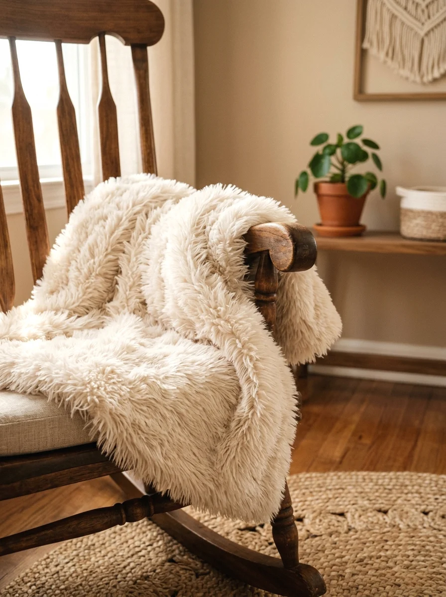 faux fur throw accents