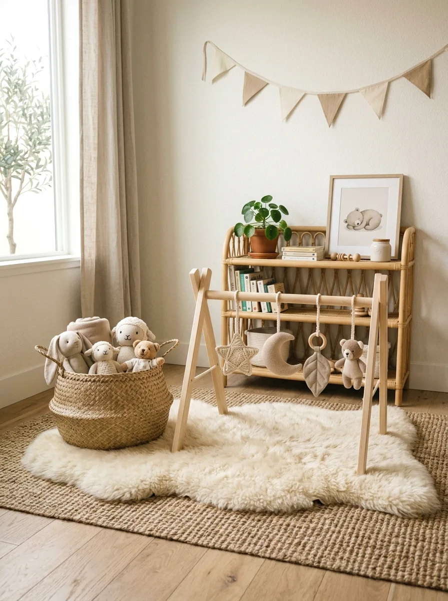 faux sheepskin play corner