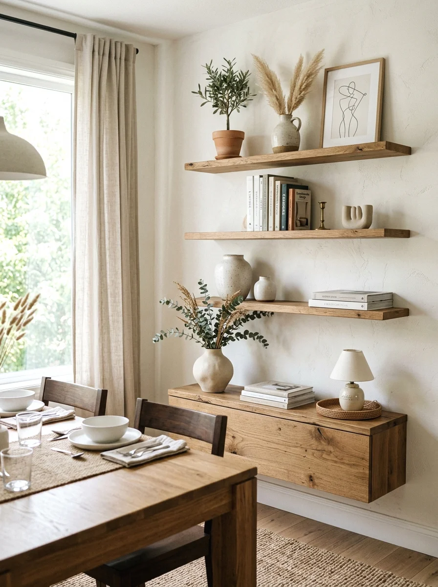 floating shelves for display
