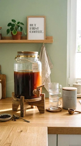 glass jar cold brew station