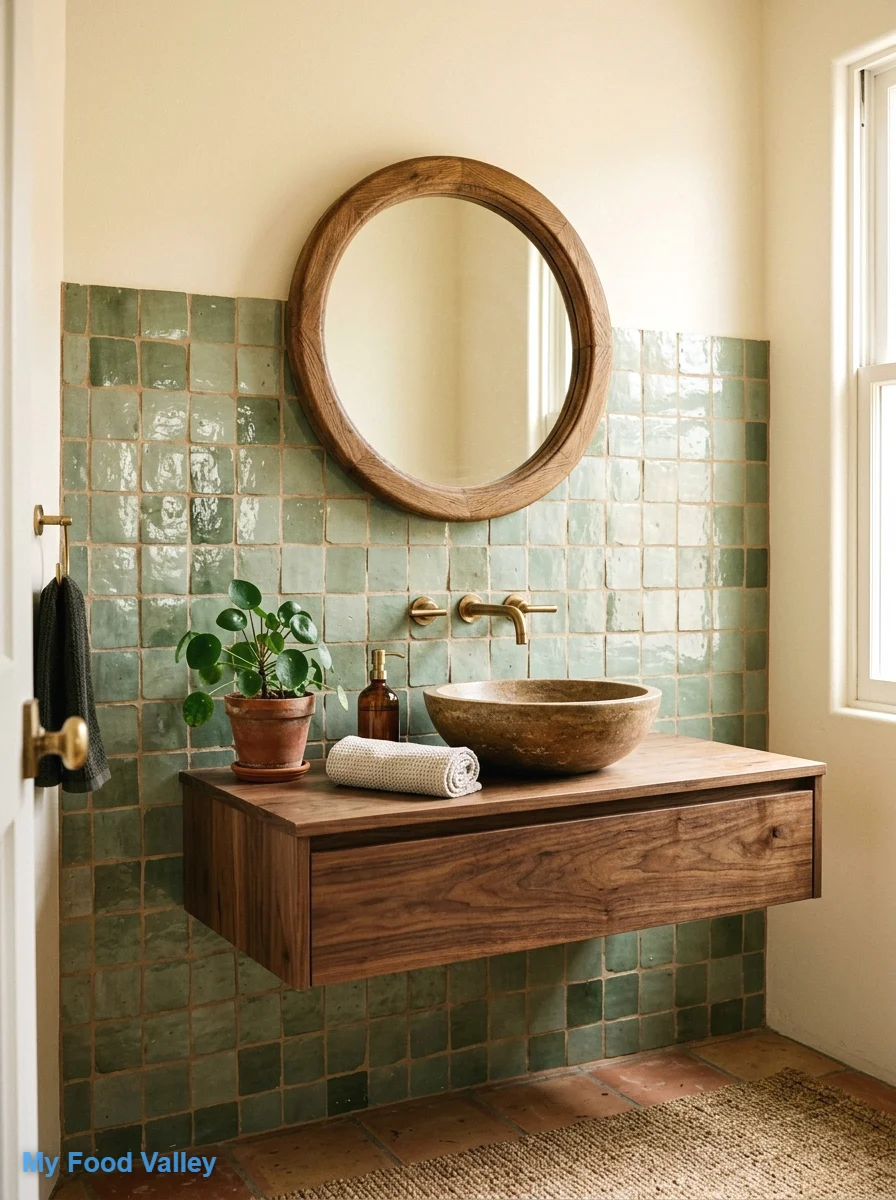 handmade zellige tile for a glossy, artisan wall