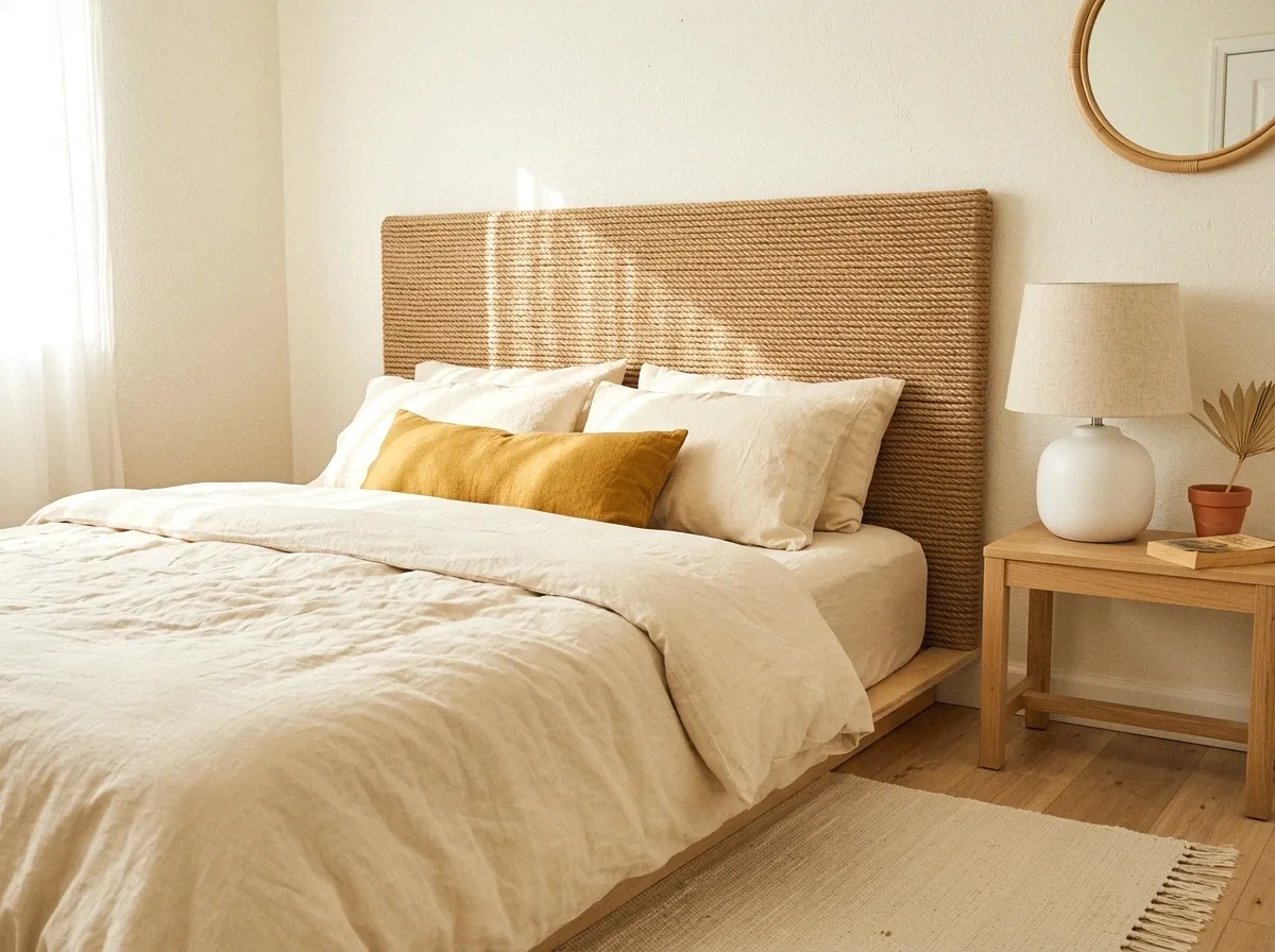 jute rope wrapped headboard