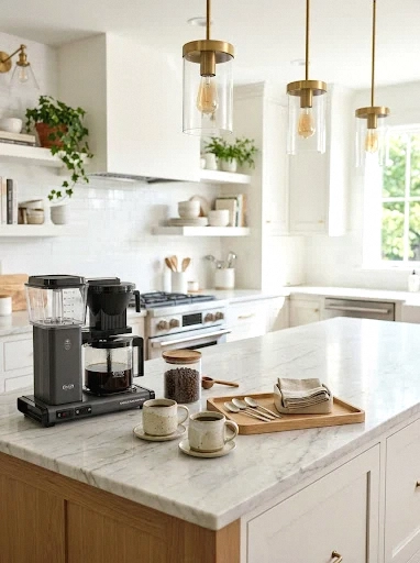 kitchen island coffee corner