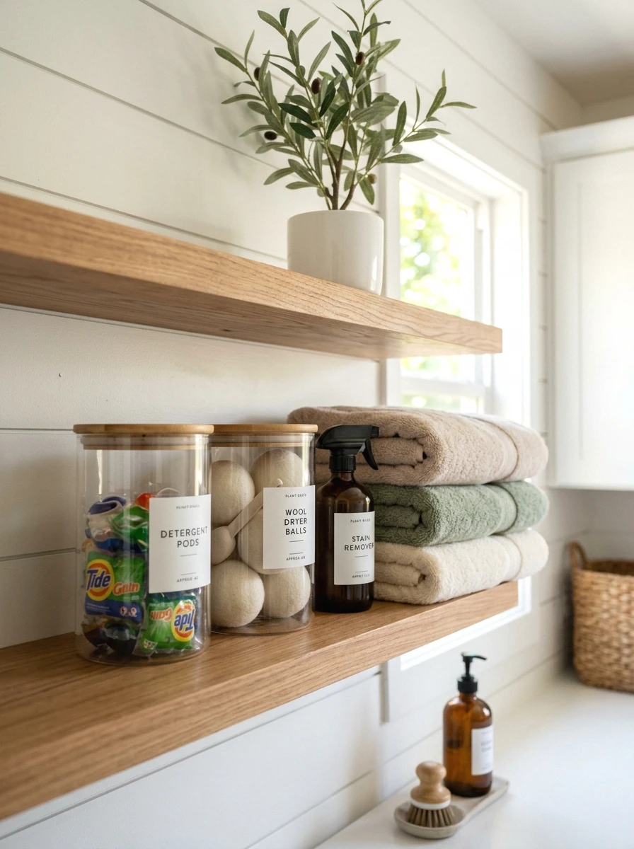 labeled glass or ceramic storage jars