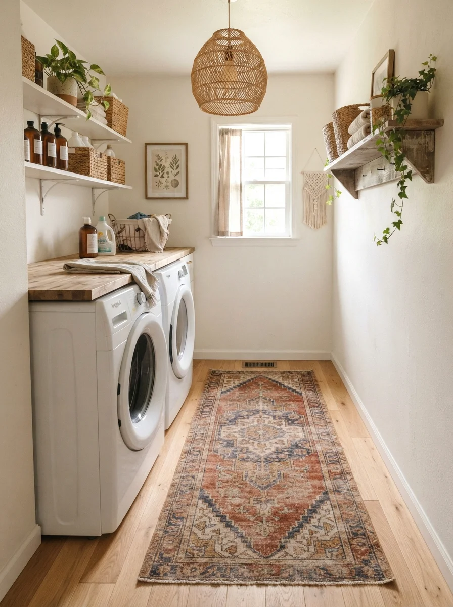 layer a washable vintage-style runner