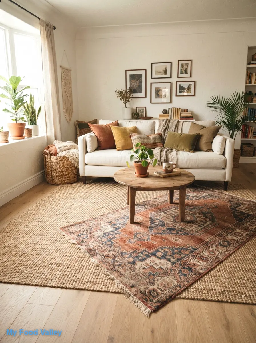 layer vintage rugs for an instant collected look