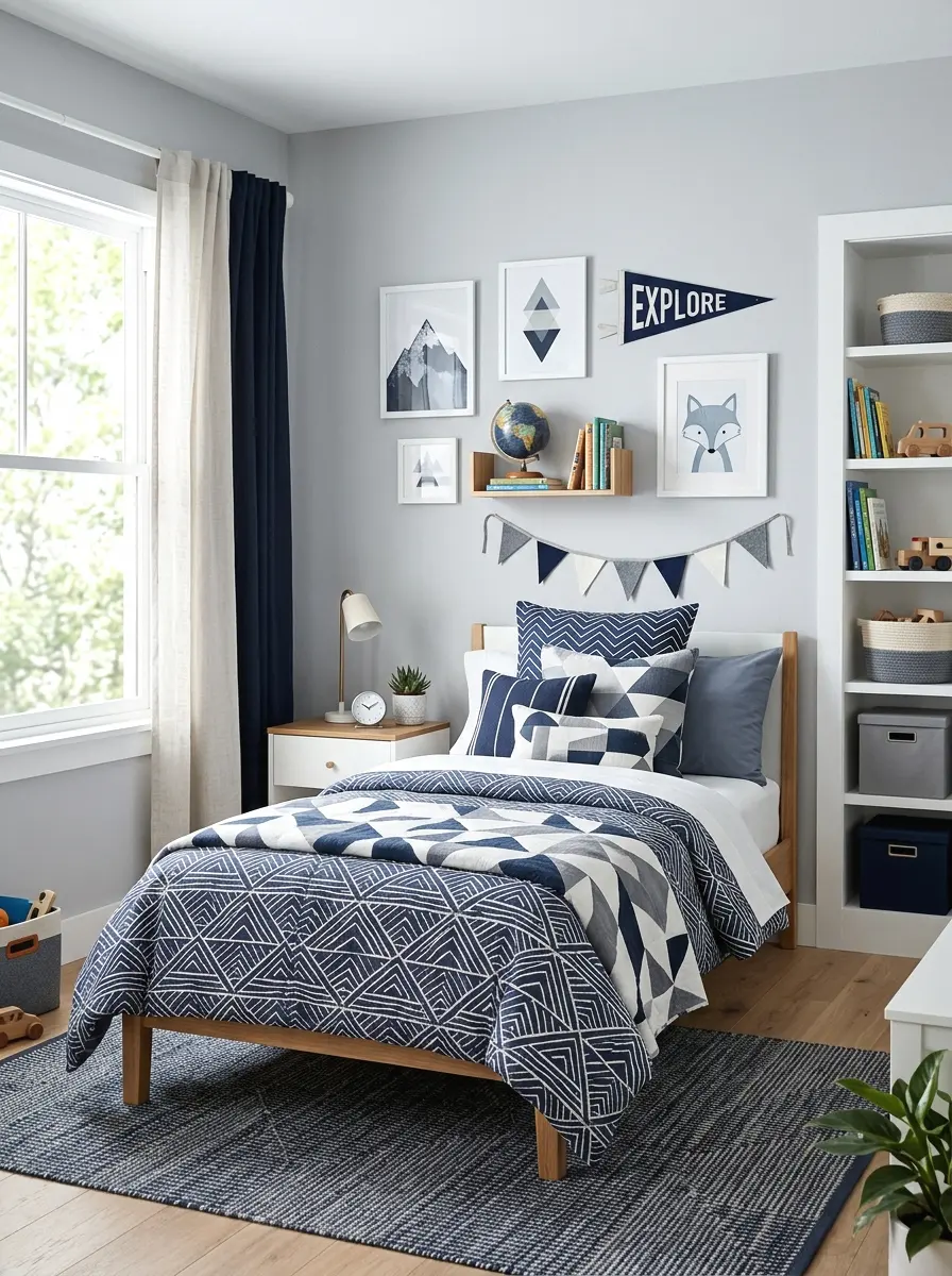 layered bedding in a coordinated pattern