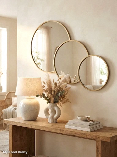 layered overlapping round mirrors