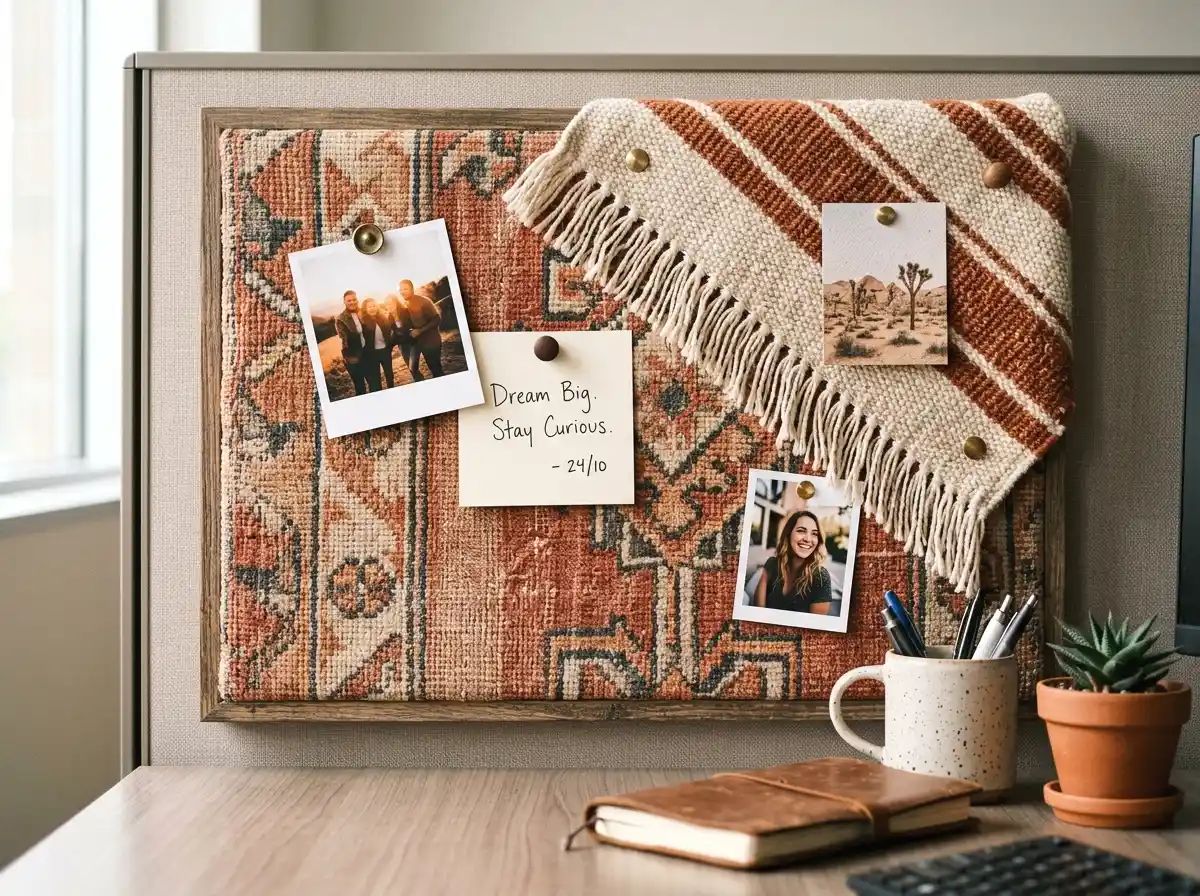 layered textile pinboard