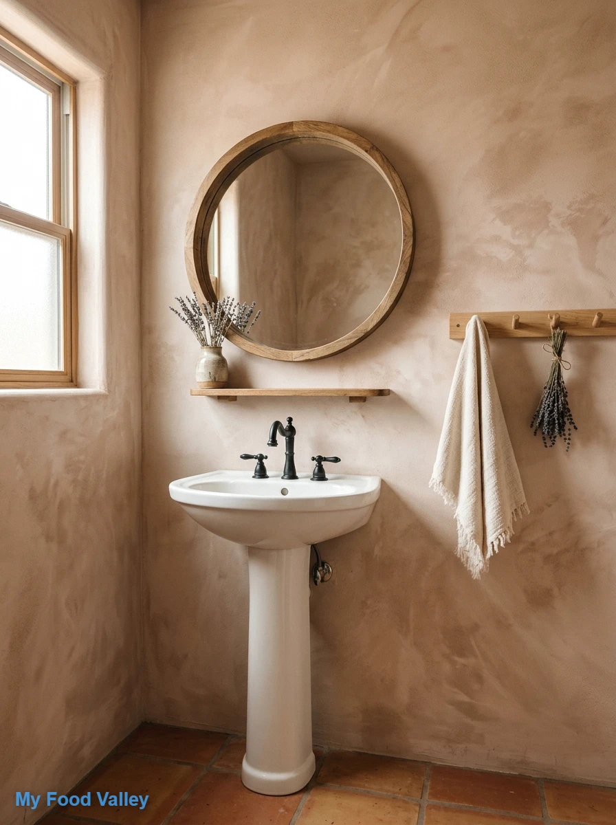 limewash walls in a warm clay shade
