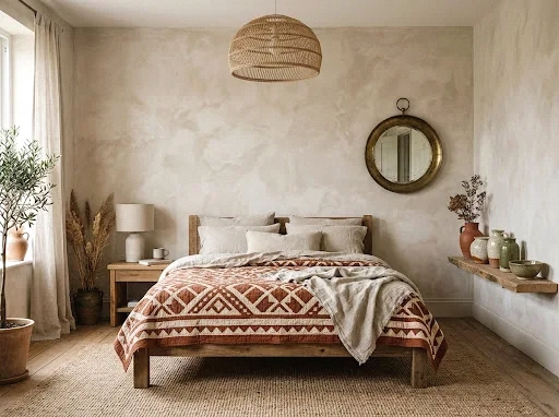limewash walls in sand and clay