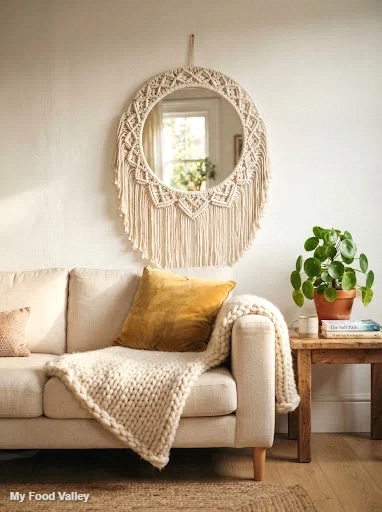 macramé fringe mirror