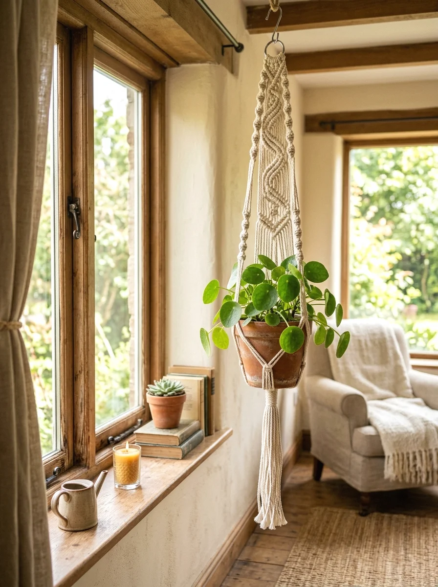 macramé plant hanger