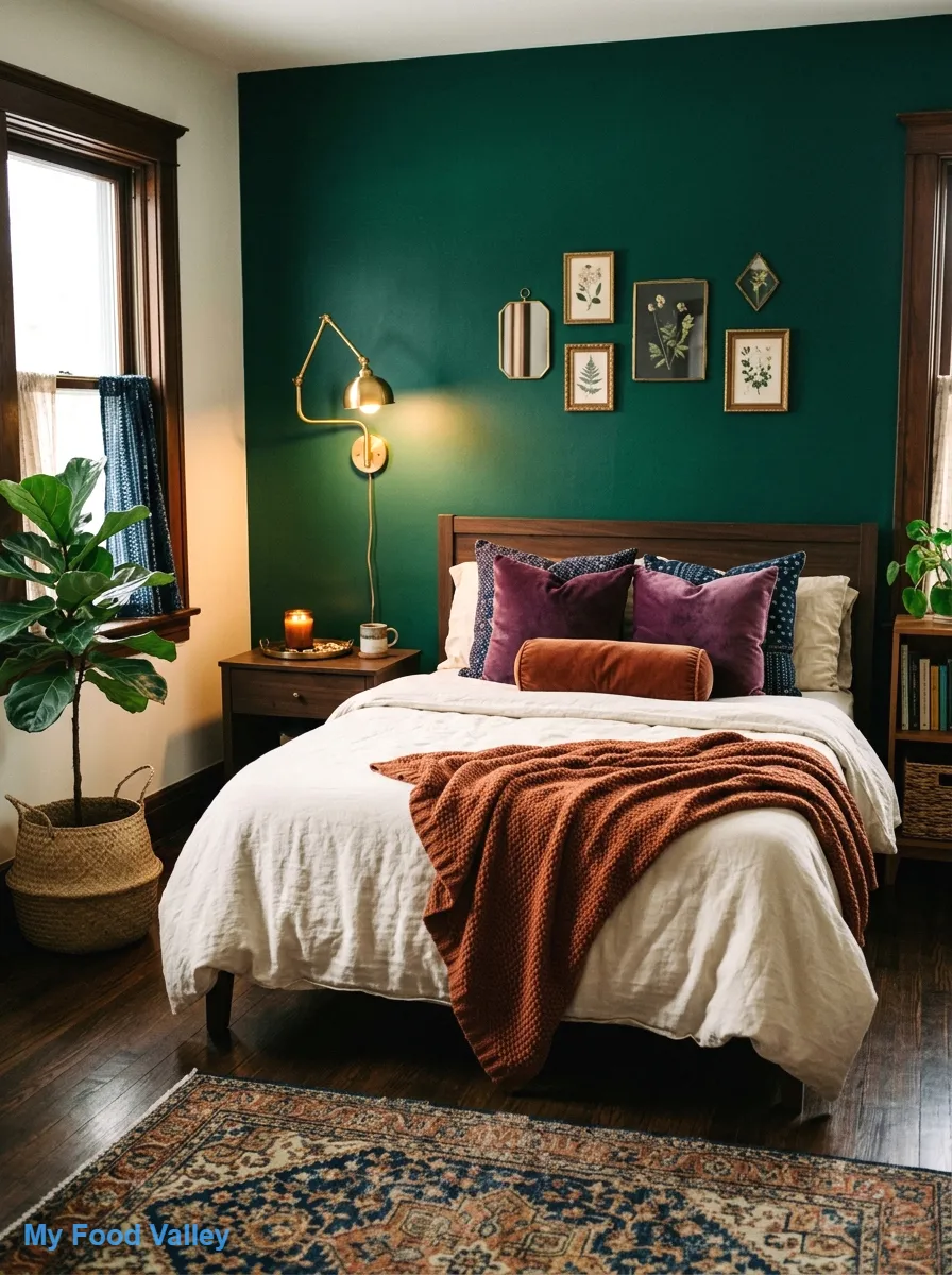 moody boho with jewel tones