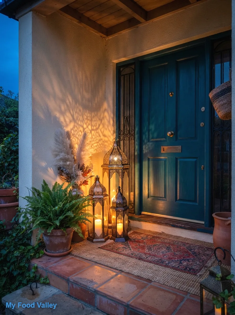 moroccan lanterns by the door