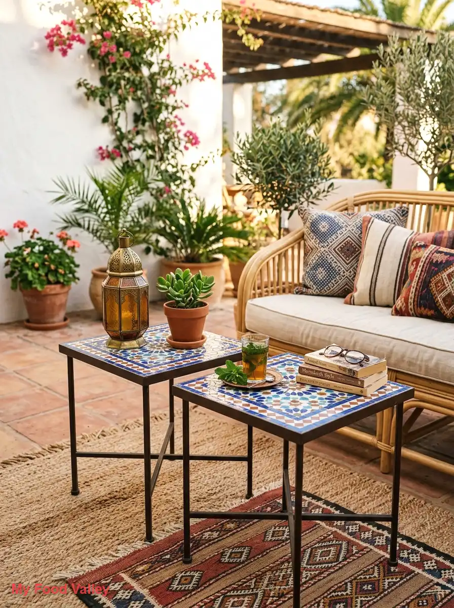 moroccan tile side tables