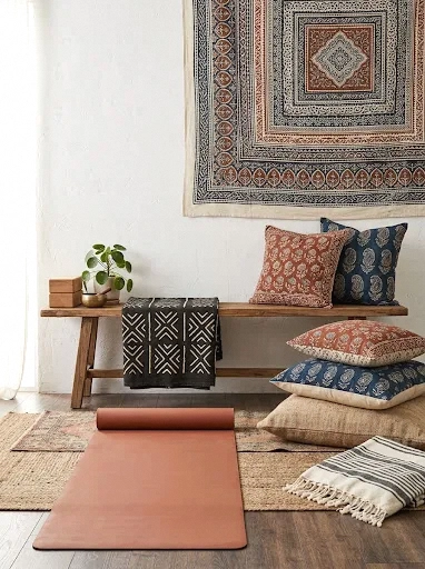 mudcloth and block-print textiles for pattern play