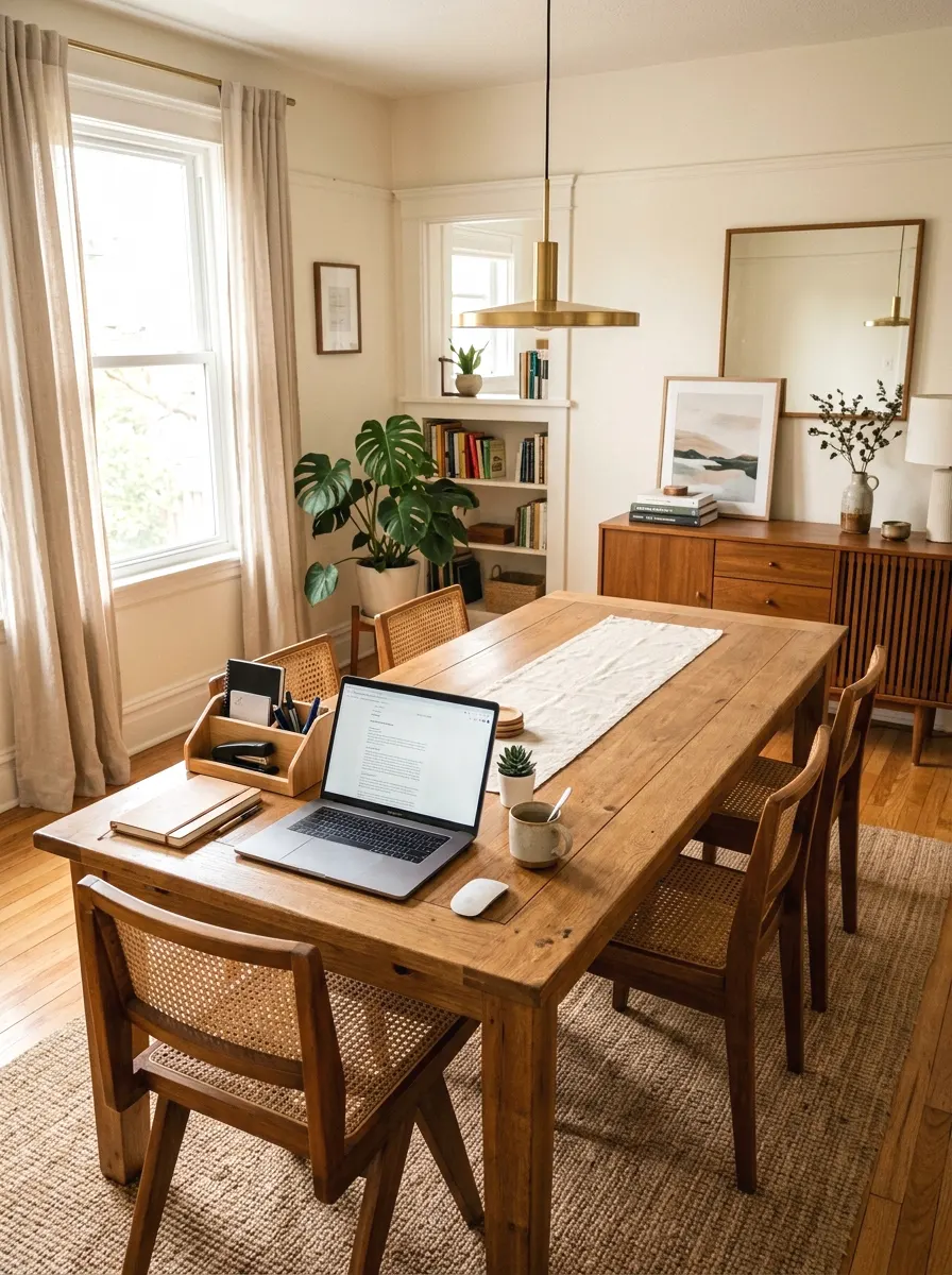 multi-purpose dining and workspace room