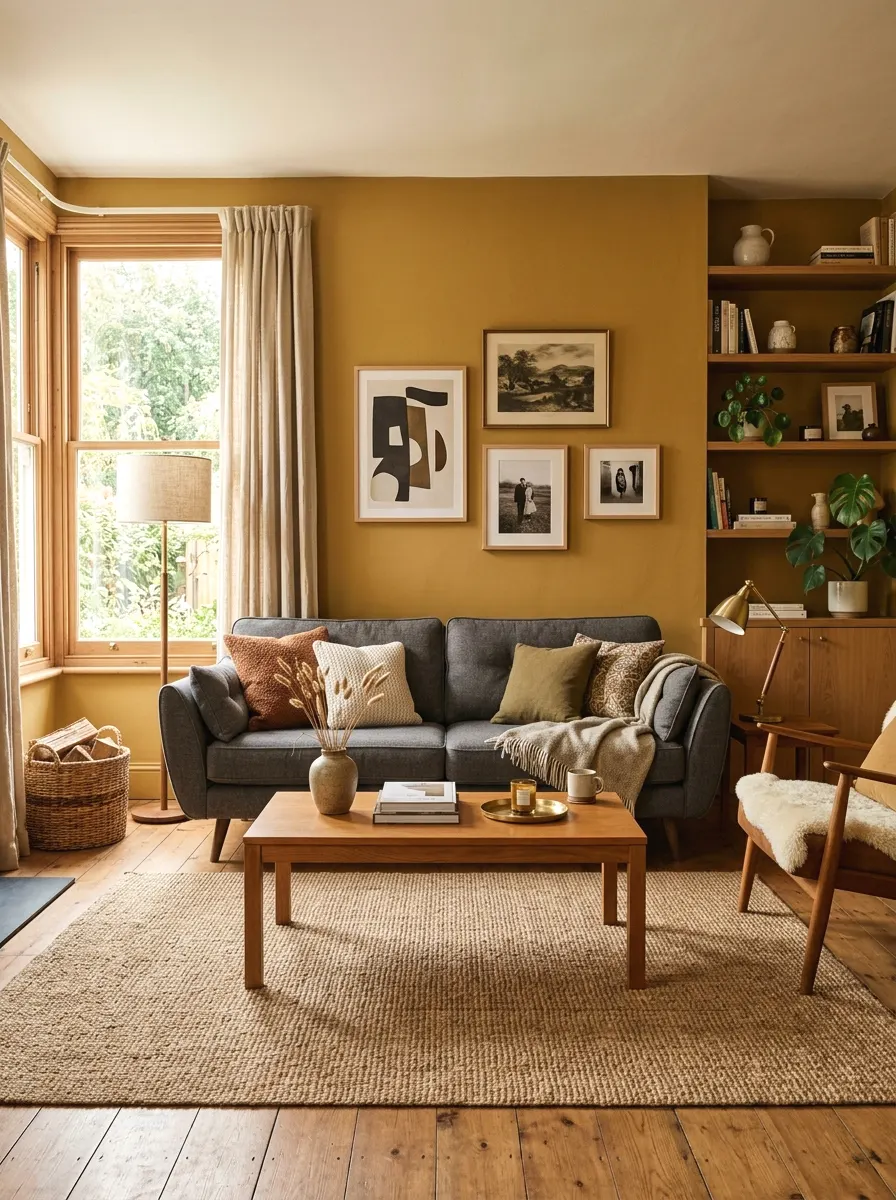 muted mustard or ochre