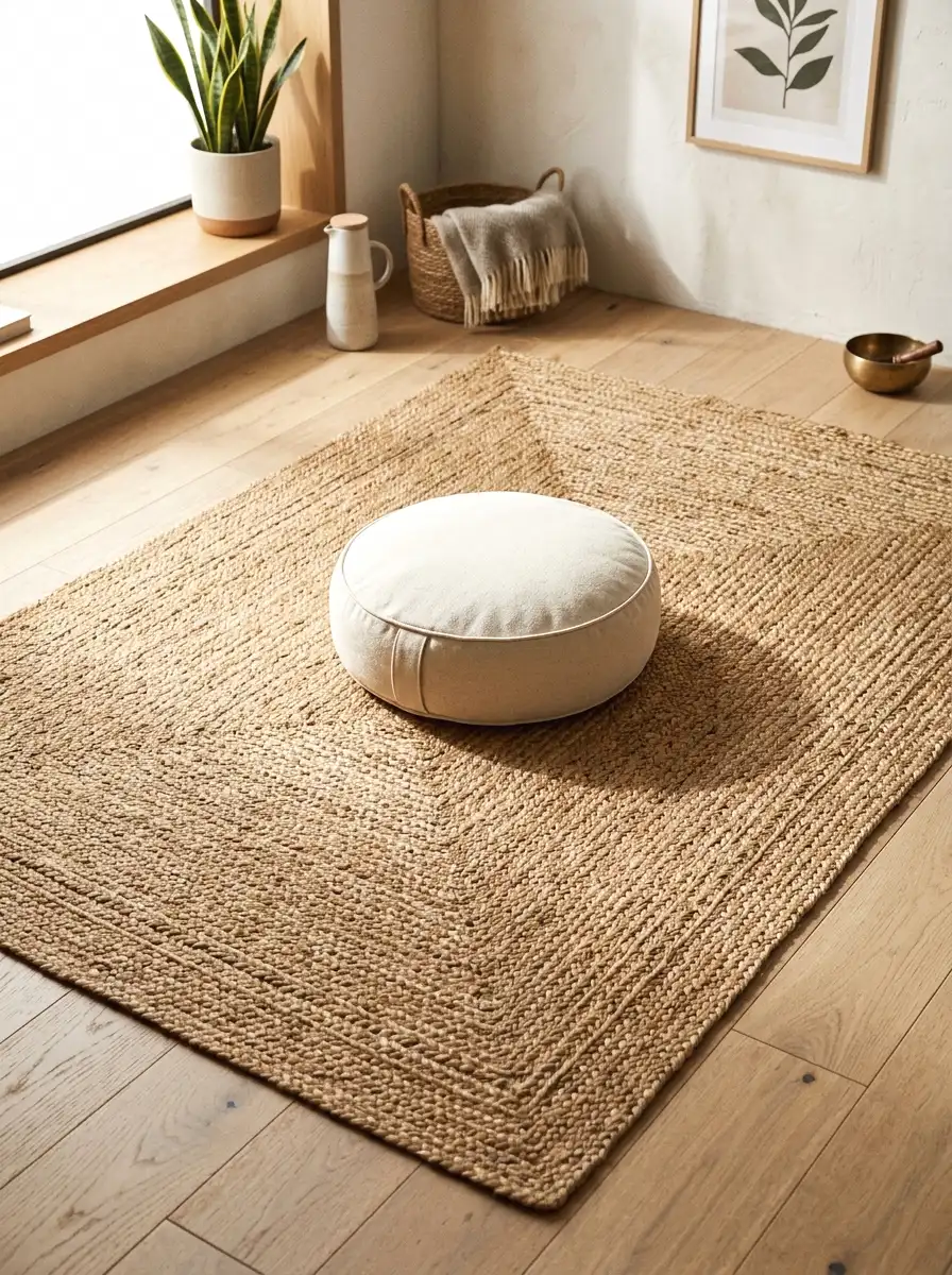 natural jute or sisal rug