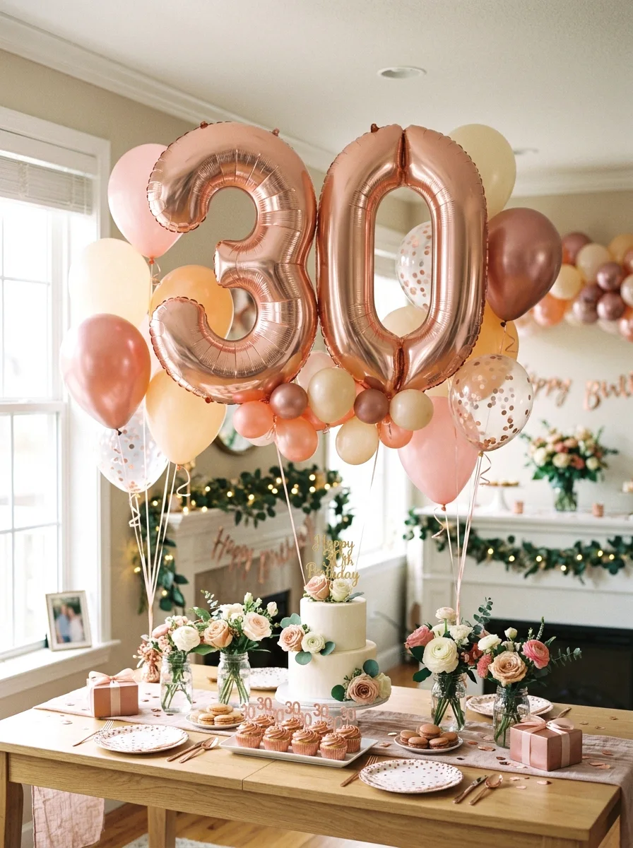 number balloon age centerpiece