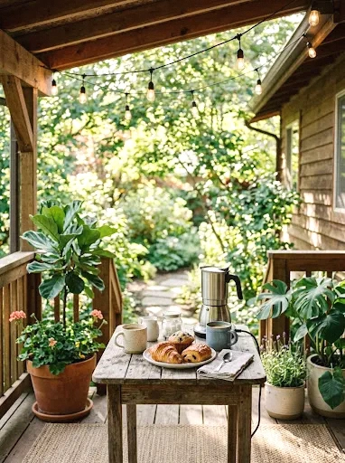 outdoor patio coffee bar