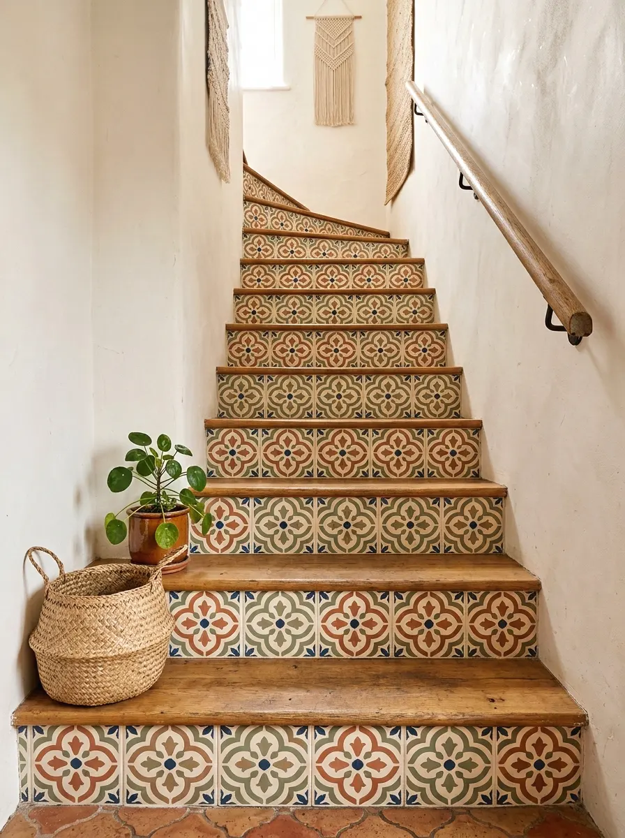 painted or stenciled risers