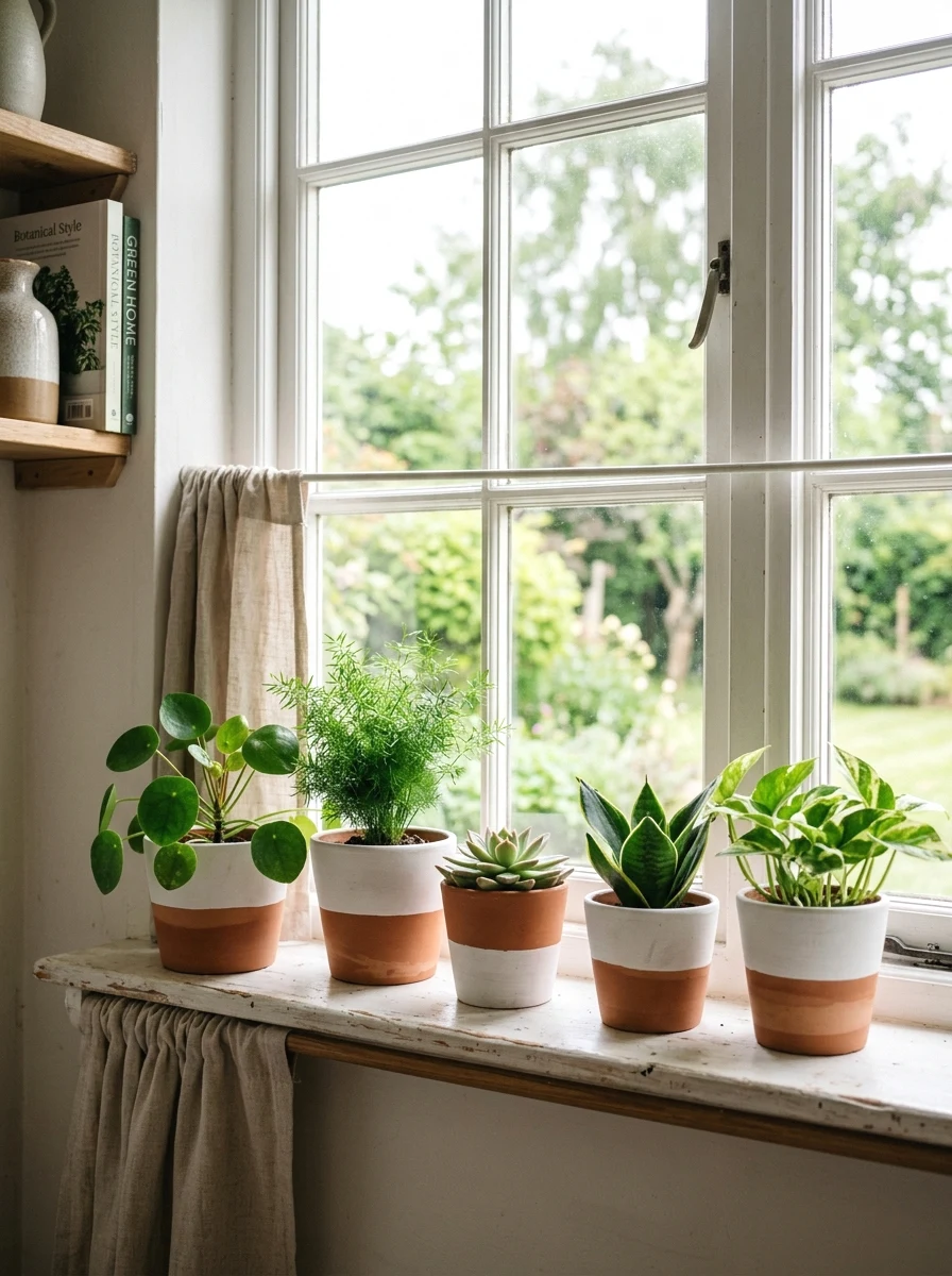 painted terracotta pots