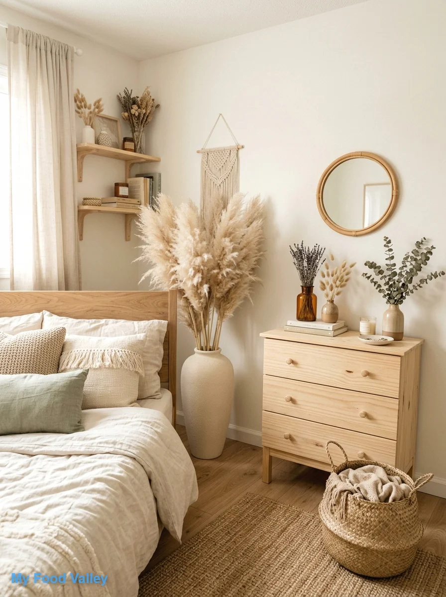 pampas grass and dried floral styling