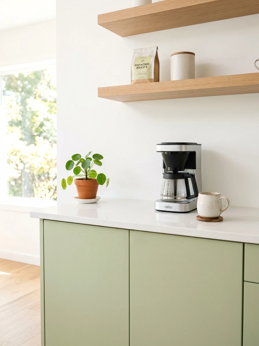 pistachio green minimalist bar