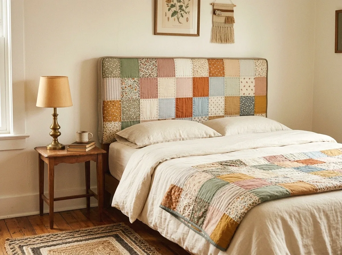 quilted patchwork headboard