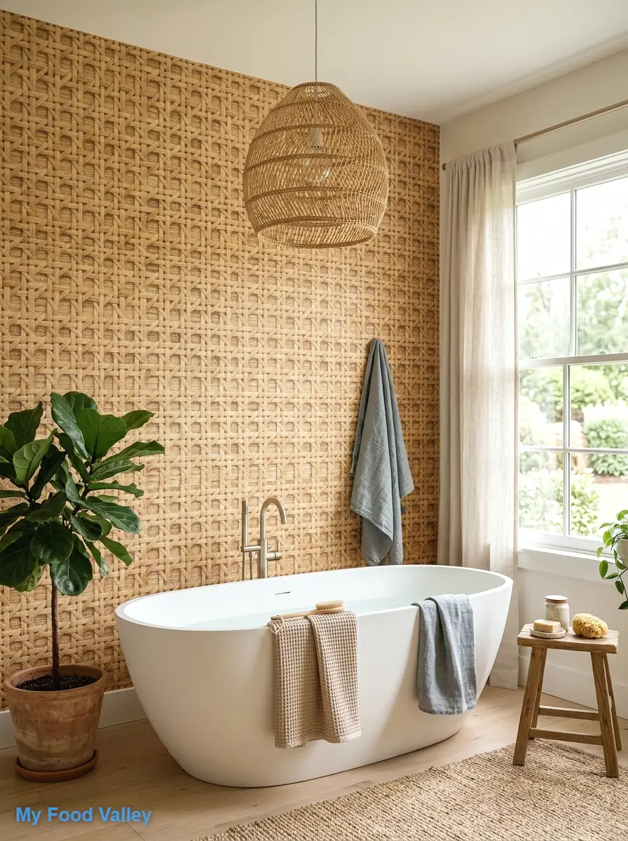 rattan and wicker texture wallpaper