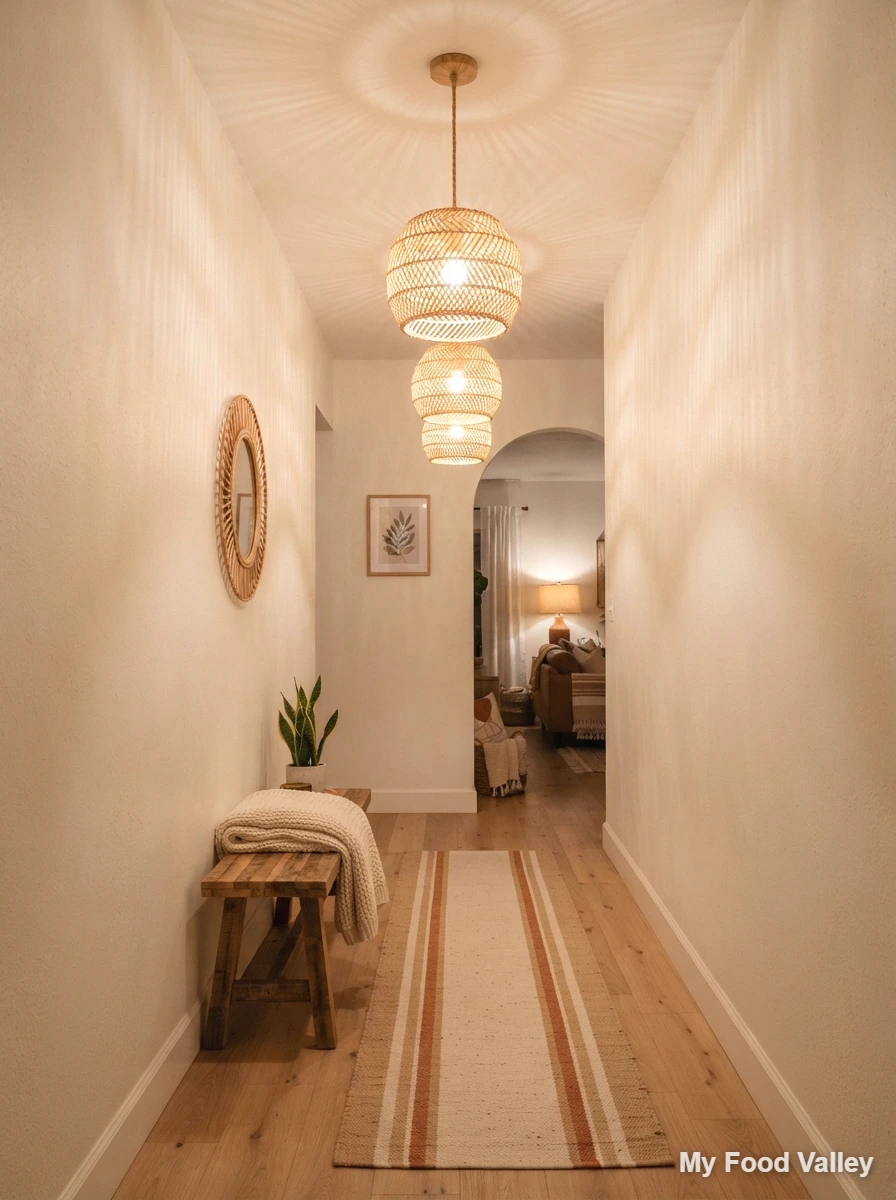 rattan pendant light for soft glow