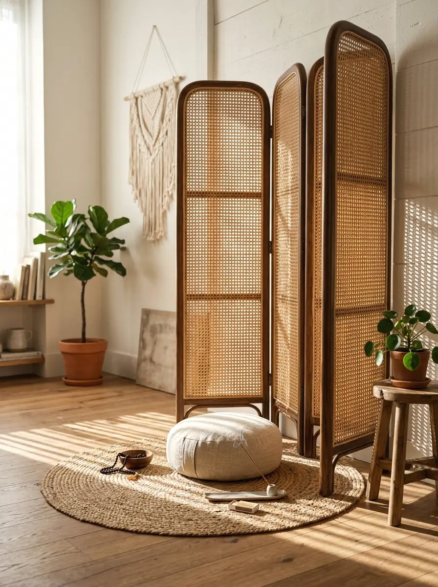 rattan room divider for privacy