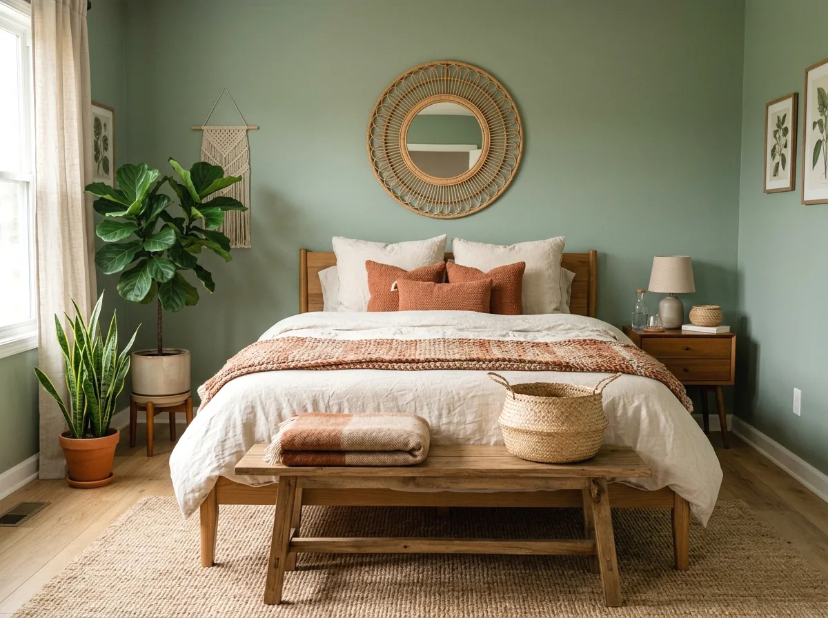 sage green and earthy color palette