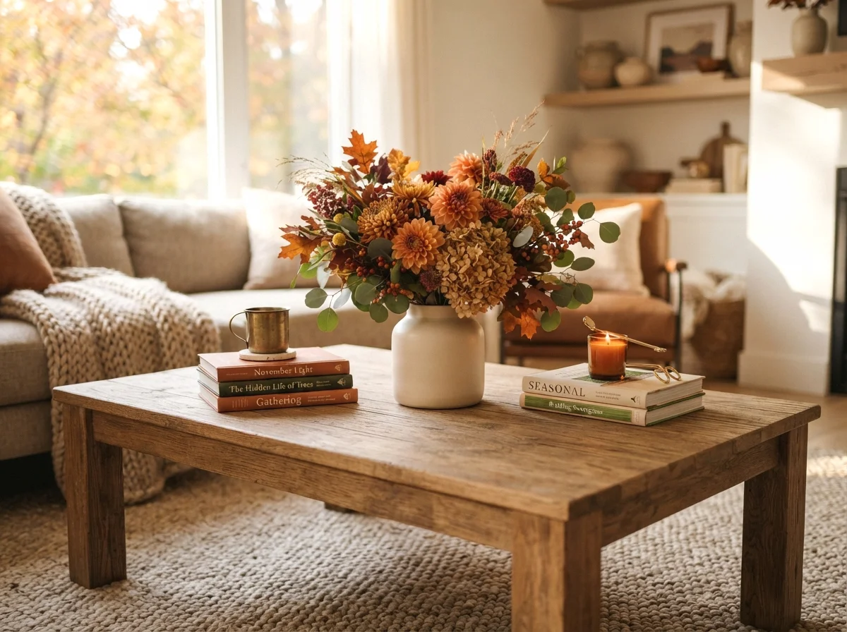 seasonal styling with rotating florals