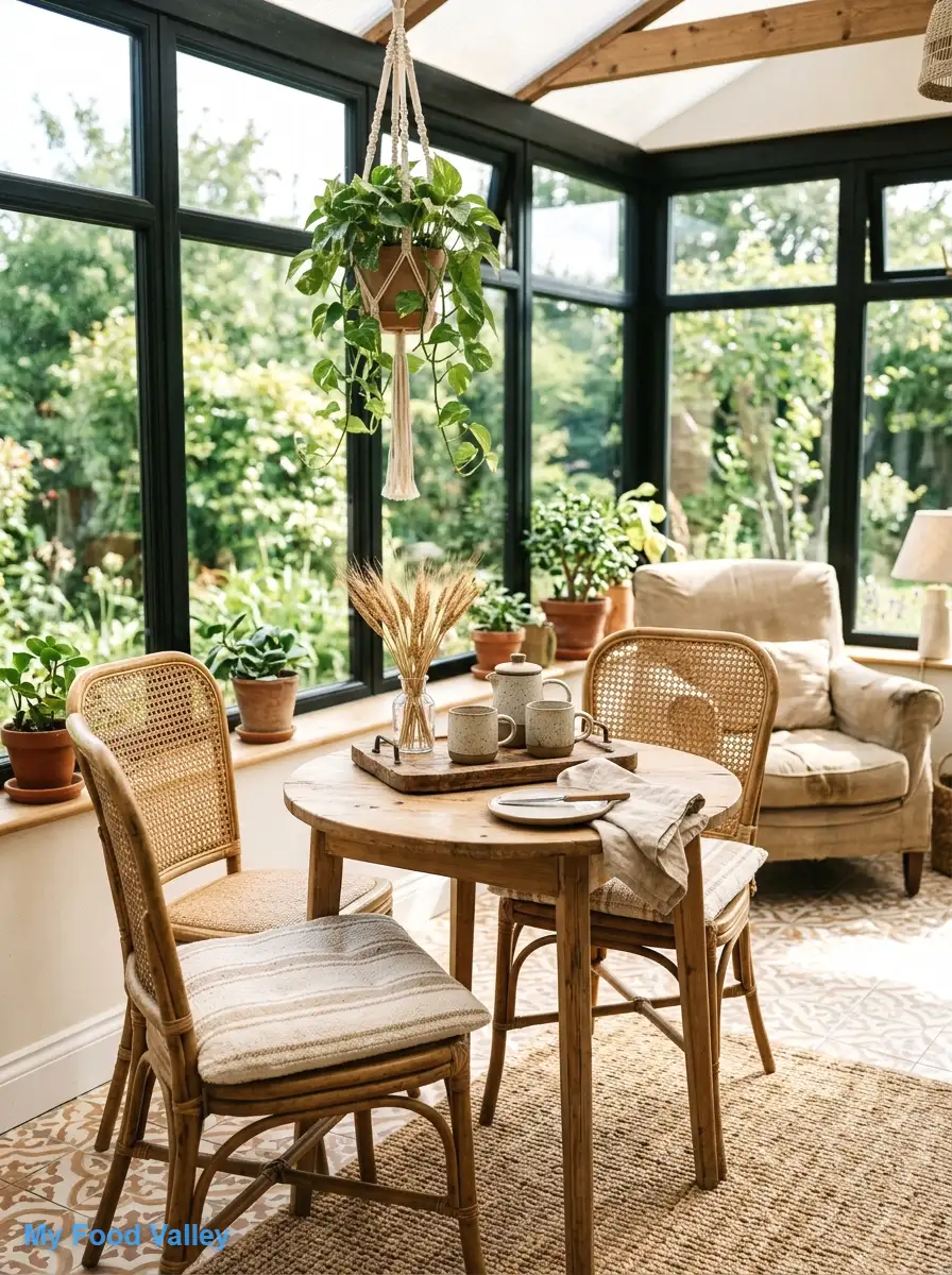set up a bistro table breakfast nook