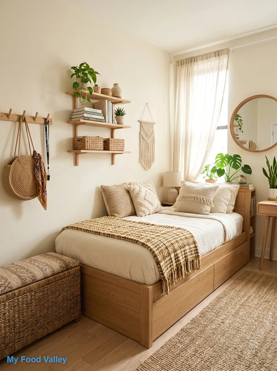 small room boho with smart storage